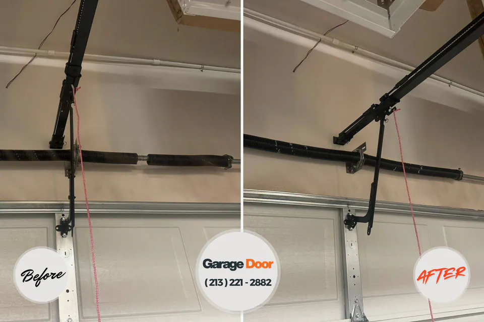Before and after: garage door repair Florida Gulf Coast University, FL
